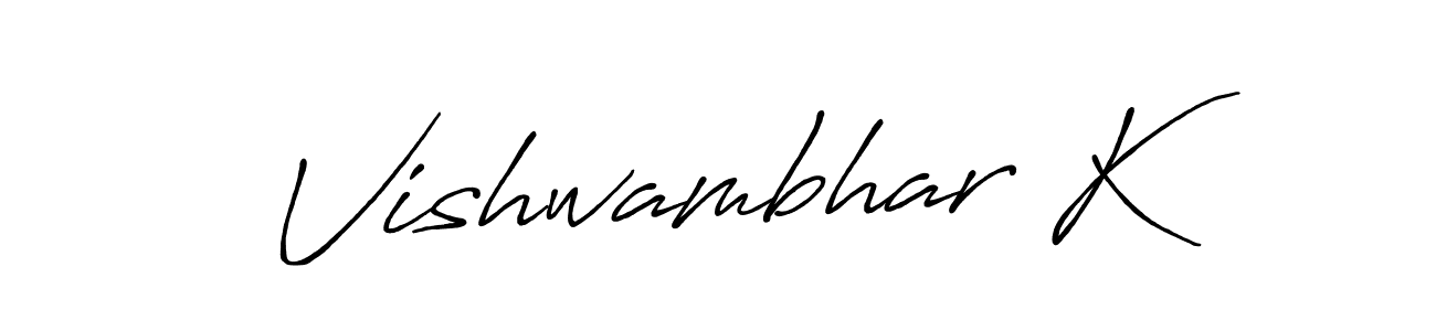 Similarly Antro_Vectra_Bolder is the best handwritten signature design. Signature creator online .You can use it as an online autograph creator for name Vishwambhar K. Vishwambhar K signature style 7 images and pictures png