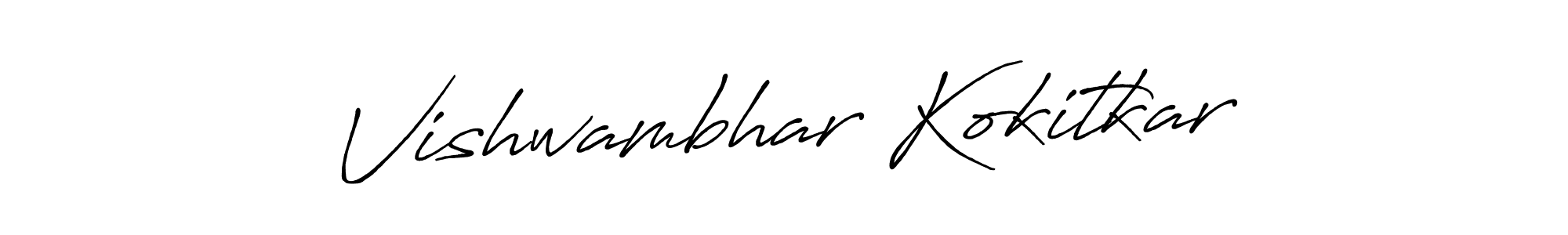 You can use this online signature creator to create a handwritten signature for the name Vishwambhar Kokitkar. This is the best online autograph maker. Vishwambhar Kokitkar signature style 7 images and pictures png