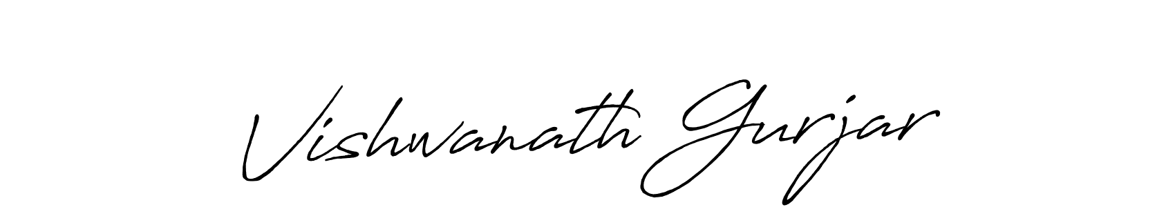 Design your own signature with our free online signature maker. With this signature software, you can create a handwritten (Antro_Vectra_Bolder) signature for name Vishwanath Gurjar. Vishwanath Gurjar signature style 7 images and pictures png