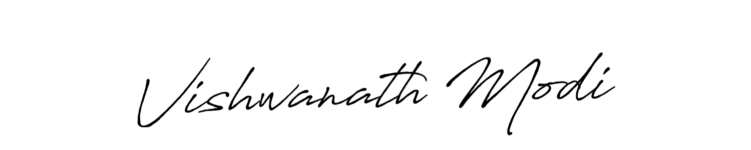 How to make Vishwanath Modi signature? Antro_Vectra_Bolder is a professional autograph style. Create handwritten signature for Vishwanath Modi name. Vishwanath Modi signature style 7 images and pictures png