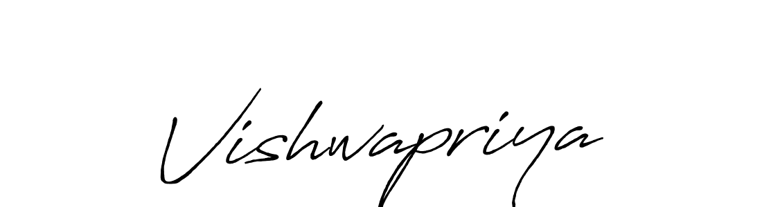 Use a signature maker to create a handwritten signature online. With this signature software, you can design (Antro_Vectra_Bolder) your own signature for name Vishwapriya. Vishwapriya signature style 7 images and pictures png