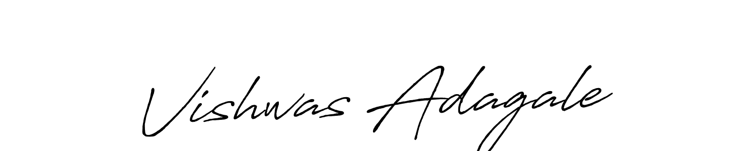 Design your own signature with our free online signature maker. With this signature software, you can create a handwritten (Antro_Vectra_Bolder) signature for name Vishwas Adagale. Vishwas Adagale signature style 7 images and pictures png