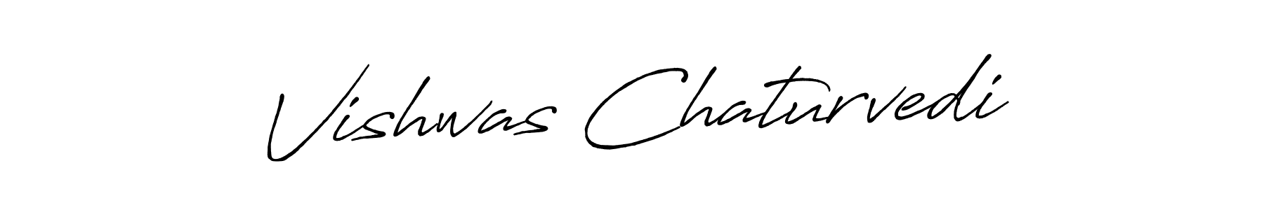 How to make Vishwas Chaturvedi name signature. Use Antro_Vectra_Bolder style for creating short signs online. This is the latest handwritten sign. Vishwas Chaturvedi signature style 7 images and pictures png