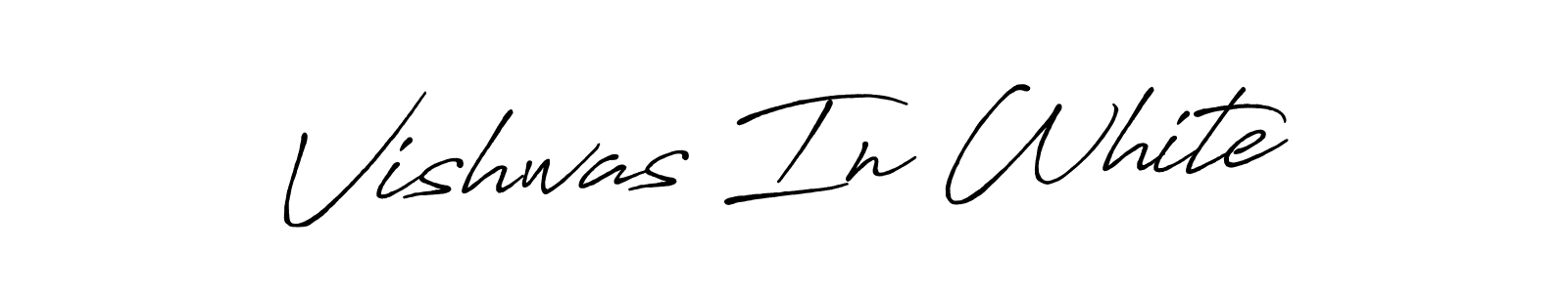 Design your own signature with our free online signature maker. With this signature software, you can create a handwritten (Antro_Vectra_Bolder) signature for name Vishwas In White. Vishwas In White signature style 7 images and pictures png