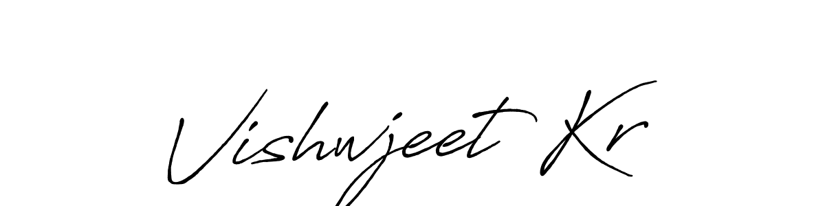 The best way (Antro_Vectra_Bolder) to make a short signature is to pick only two or three words in your name. The name Vishwjeet Kr include a total of six letters. For converting this name. Vishwjeet Kr signature style 7 images and pictures png