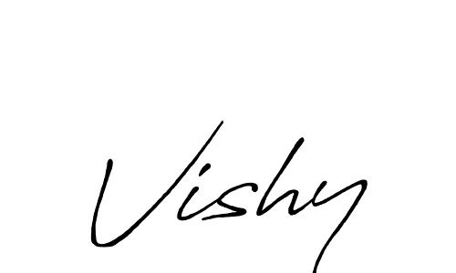 Similarly Antro_Vectra_Bolder is the best handwritten signature design. Signature creator online .You can use it as an online autograph creator for name Vishy. Vishy signature style 7 images and pictures png