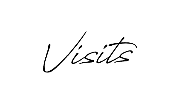 Visits stylish signature style. Best Handwritten Sign (Antro_Vectra_Bolder) for my name. Handwritten Signature Collection Ideas for my name Visits. Visits signature style 7 images and pictures png