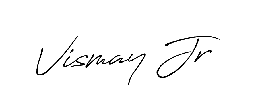 Use a signature maker to create a handwritten signature online. With this signature software, you can design (Antro_Vectra_Bolder) your own signature for name Vismay Jr. Vismay Jr signature style 7 images and pictures png