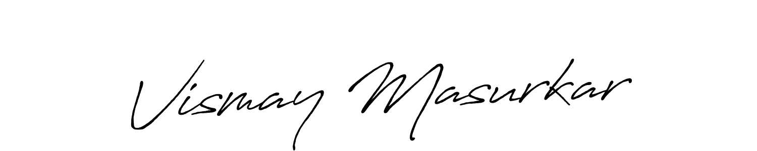 It looks lik you need a new signature style for name Vismay Masurkar. Design unique handwritten (Antro_Vectra_Bolder) signature with our free signature maker in just a few clicks. Vismay Masurkar signature style 7 images and pictures png