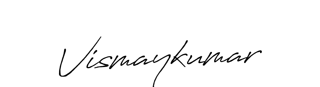 How to make Vismaykumar signature? Antro_Vectra_Bolder is a professional autograph style. Create handwritten signature for Vismaykumar name. Vismaykumar signature style 7 images and pictures png