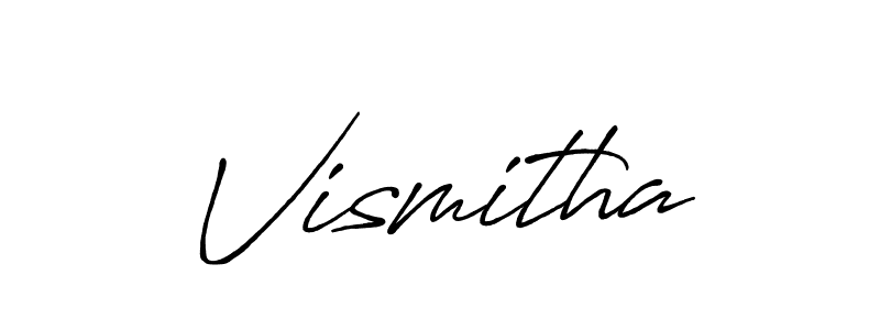 Make a beautiful signature design for name Vismitha. With this signature (Antro_Vectra_Bolder) style, you can create a handwritten signature for free. Vismitha signature style 7 images and pictures png