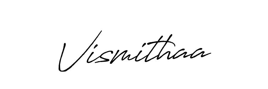 if you are searching for the best signature style for your name Vismithaa. so please give up your signature search. here we have designed multiple signature styles  using Antro_Vectra_Bolder. Vismithaa signature style 7 images and pictures png