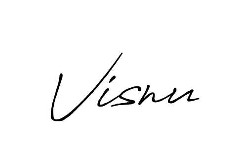 Also we have Visnu name is the best signature style. Create professional handwritten signature collection using Antro_Vectra_Bolder autograph style. Visnu signature style 7 images and pictures png