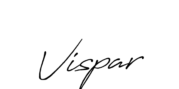 How to make Vispar signature? Antro_Vectra_Bolder is a professional autograph style. Create handwritten signature for Vispar name. Vispar signature style 7 images and pictures png
