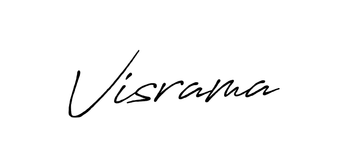 Similarly Antro_Vectra_Bolder is the best handwritten signature design. Signature creator online .You can use it as an online autograph creator for name Visrama. Visrama signature style 7 images and pictures png