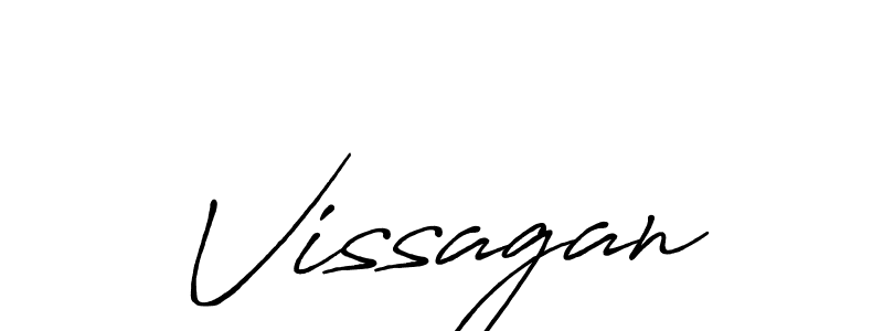 Vissagan stylish signature style. Best Handwritten Sign (Antro_Vectra_Bolder) for my name. Handwritten Signature Collection Ideas for my name Vissagan. Vissagan signature style 7 images and pictures png