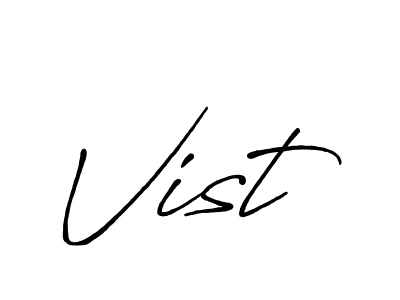 Use a signature maker to create a handwritten signature online. With this signature software, you can design (Antro_Vectra_Bolder) your own signature for name Vist. Vist signature style 7 images and pictures png