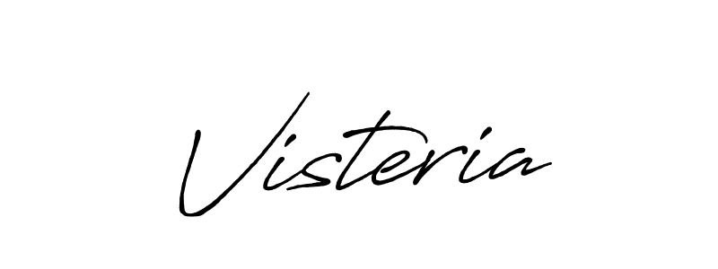 Design your own signature with our free online signature maker. With this signature software, you can create a handwritten (Antro_Vectra_Bolder) signature for name Visteria. Visteria signature style 7 images and pictures png