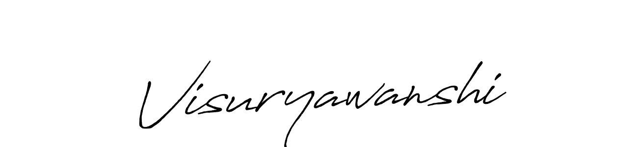 Create a beautiful signature design for name Visuryawanshi. With this signature (Antro_Vectra_Bolder) fonts, you can make a handwritten signature for free. Visuryawanshi signature style 7 images and pictures png