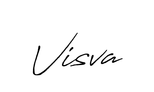 Visva stylish signature style. Best Handwritten Sign (Antro_Vectra_Bolder) for my name. Handwritten Signature Collection Ideas for my name Visva. Visva signature style 7 images and pictures png