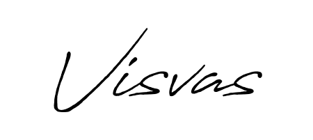 How to make Visvas name signature. Use Antro_Vectra_Bolder style for creating short signs online. This is the latest handwritten sign. Visvas signature style 7 images and pictures png