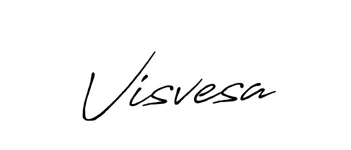 The best way (Antro_Vectra_Bolder) to make a short signature is to pick only two or three words in your name. The name Visvesa include a total of six letters. For converting this name. Visvesa signature style 7 images and pictures png