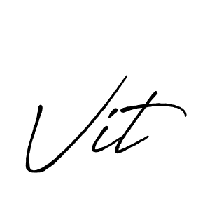 Create a beautiful signature design for name Vit. With this signature (Antro_Vectra_Bolder) fonts, you can make a handwritten signature for free. Vit signature style 7 images and pictures png