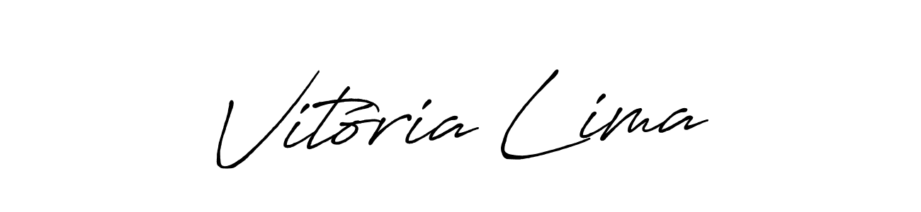 Vitória Lima stylish signature style. Best Handwritten Sign (Antro_Vectra_Bolder) for my name. Handwritten Signature Collection Ideas for my name Vitória Lima. Vitória Lima signature style 7 images and pictures png