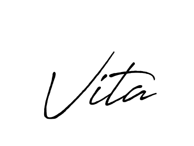 Also You can easily find your signature by using the search form. We will create Vita name handwritten signature images for you free of cost using Antro_Vectra_Bolder sign style. Vita signature style 7 images and pictures png