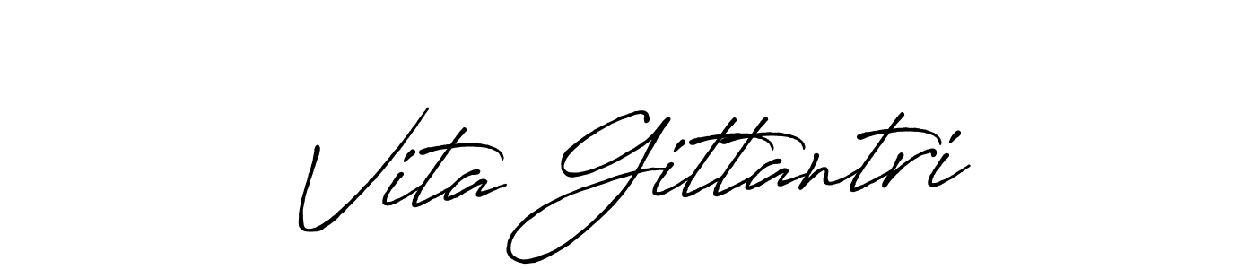Make a beautiful signature design for name Vita Gittantri. Use this online signature maker to create a handwritten signature for free. Vita Gittantri signature style 7 images and pictures png