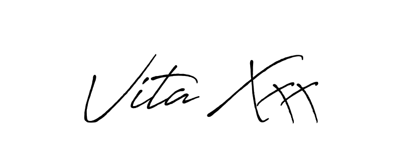 You should practise on your own different ways (Antro_Vectra_Bolder) to write your name (Vita Xxx) in signature. don't let someone else do it for you. Vita Xxx signature style 7 images and pictures png