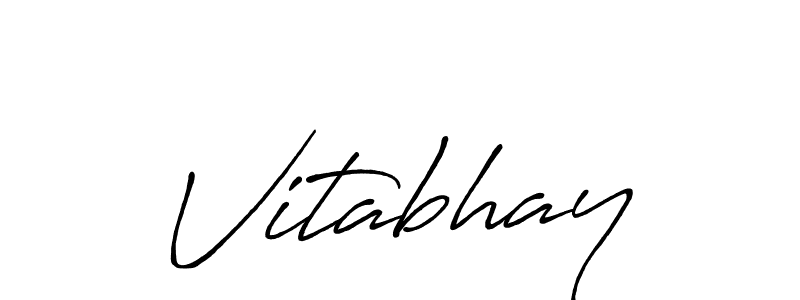 The best way (Antro_Vectra_Bolder) to make a short signature is to pick only two or three words in your name. The name Vitabhay include a total of six letters. For converting this name. Vitabhay signature style 7 images and pictures png