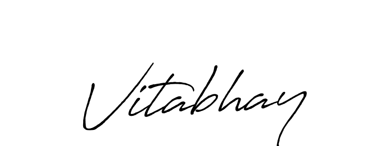 How to make Vitabhay signature? Antro_Vectra_Bolder is a professional autograph style. Create handwritten signature for Vitabhay name. Vitabhay signature style 7 images and pictures png