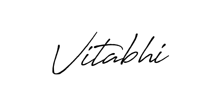 Use a signature maker to create a handwritten signature online. With this signature software, you can design (Antro_Vectra_Bolder) your own signature for name Vitabhi. Vitabhi signature style 7 images and pictures png