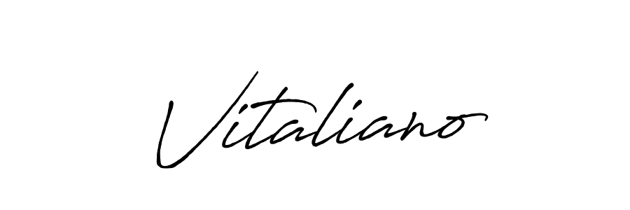 if you are searching for the best signature style for your name Vitaliano. so please give up your signature search. here we have designed multiple signature styles  using Antro_Vectra_Bolder. Vitaliano signature style 7 images and pictures png