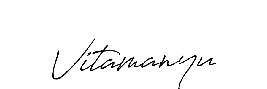 if you are searching for the best signature style for your name Vitamanyu. so please give up your signature search. here we have designed multiple signature styles  using Antro_Vectra_Bolder. Vitamanyu signature style 7 images and pictures png