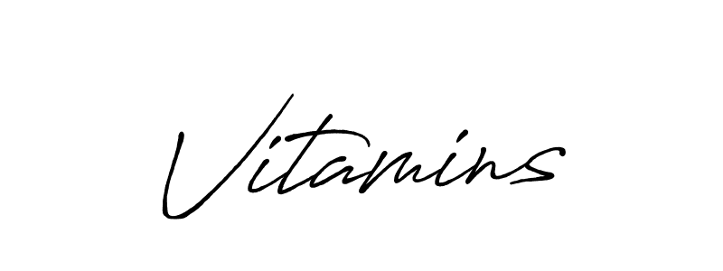 Design your own signature with our free online signature maker. With this signature software, you can create a handwritten (Antro_Vectra_Bolder) signature for name Vitamins. Vitamins signature style 7 images and pictures png