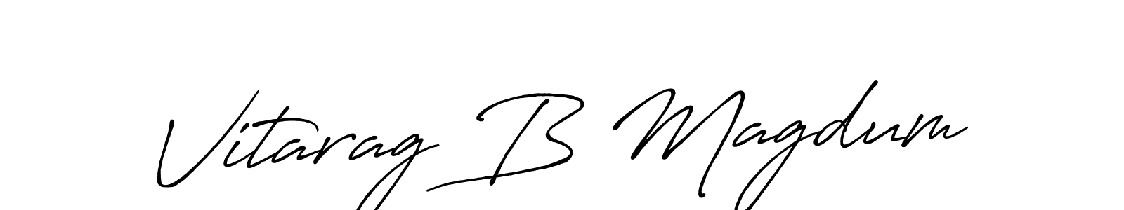 Also You can easily find your signature by using the search form. We will create Vitarag B Magdum name handwritten signature images for you free of cost using Antro_Vectra_Bolder sign style. Vitarag B Magdum signature style 7 images and pictures png
