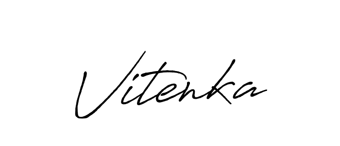 Design your own signature with our free online signature maker. With this signature software, you can create a handwritten (Antro_Vectra_Bolder) signature for name Vitenka. Vitenka signature style 7 images and pictures png