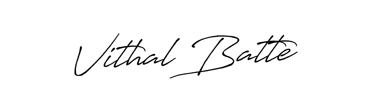 Vithal Batte stylish signature style. Best Handwritten Sign (Antro_Vectra_Bolder) for my name. Handwritten Signature Collection Ideas for my name Vithal Batte. Vithal Batte signature style 7 images and pictures png