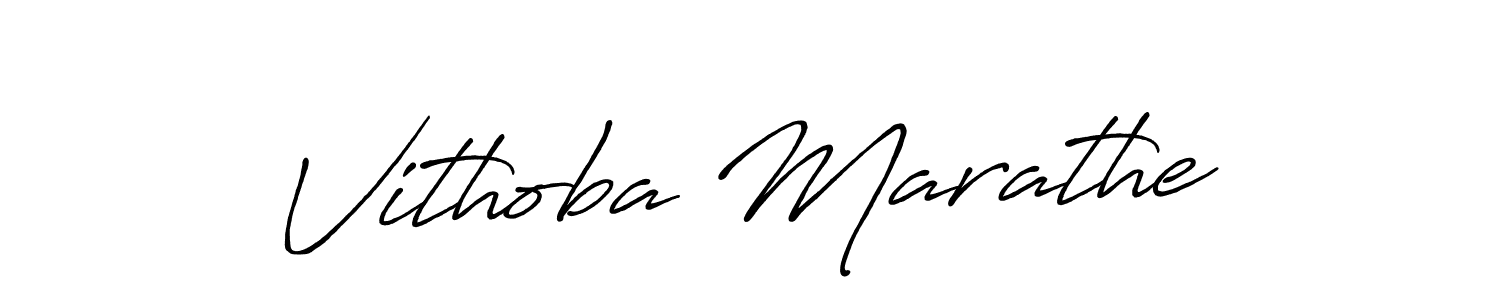 Antro_Vectra_Bolder is a professional signature style that is perfect for those who want to add a touch of class to their signature. It is also a great choice for those who want to make their signature more unique. Get Vithoba Marathe name to fancy signature for free. Vithoba Marathe signature style 7 images and pictures png
