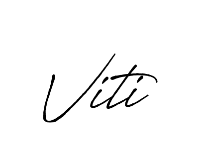 Design your own signature with our free online signature maker. With this signature software, you can create a handwritten (Antro_Vectra_Bolder) signature for name Viti. Viti signature style 7 images and pictures png