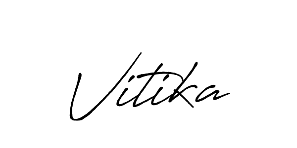 Use a signature maker to create a handwritten signature online. With this signature software, you can design (Antro_Vectra_Bolder) your own signature for name Vitika. Vitika signature style 7 images and pictures png