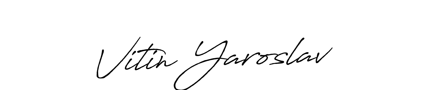 Vitin Yaroslav stylish signature style. Best Handwritten Sign (Antro_Vectra_Bolder) for my name. Handwritten Signature Collection Ideas for my name Vitin Yaroslav. Vitin Yaroslav signature style 7 images and pictures png