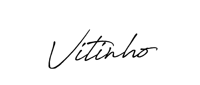 Similarly Antro_Vectra_Bolder is the best handwritten signature design. Signature creator online .You can use it as an online autograph creator for name Vitinho. Vitinho signature style 7 images and pictures png