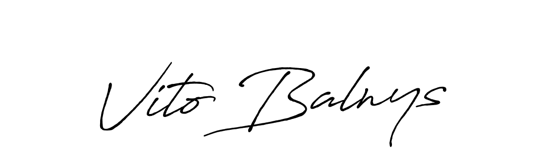 How to make Vito Balnys signature? Antro_Vectra_Bolder is a professional autograph style. Create handwritten signature for Vito Balnys name. Vito Balnys signature style 7 images and pictures png