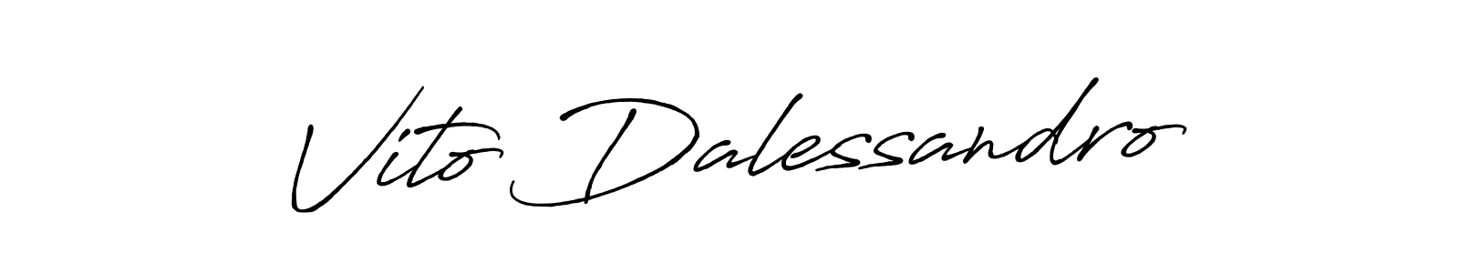 Create a beautiful signature design for name Vito Dalessandro. With this signature (Antro_Vectra_Bolder) fonts, you can make a handwritten signature for free. Vito Dalessandro signature style 7 images and pictures png