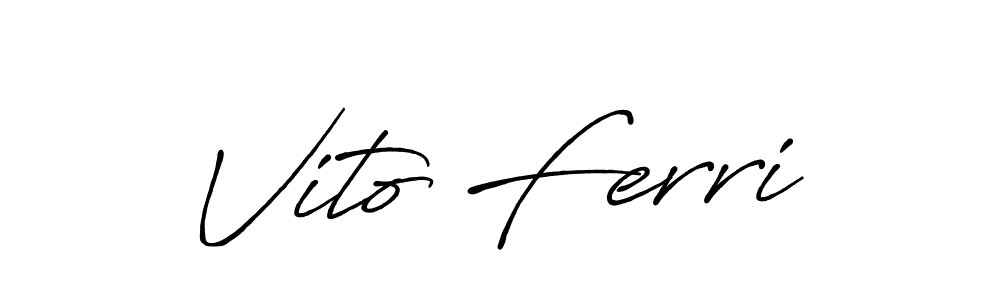 Create a beautiful signature design for name Vito Ferri. With this signature (Antro_Vectra_Bolder) fonts, you can make a handwritten signature for free. Vito Ferri signature style 7 images and pictures png