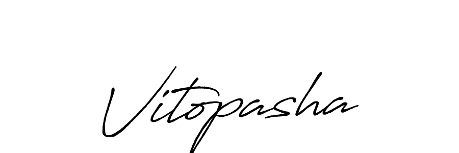 Use a signature maker to create a handwritten signature online. With this signature software, you can design (Antro_Vectra_Bolder) your own signature for name Vitopasha. Vitopasha signature style 7 images and pictures png