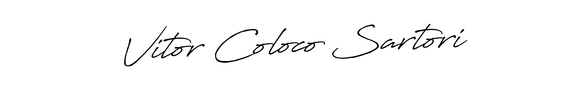 Use a signature maker to create a handwritten signature online. With this signature software, you can design (Antro_Vectra_Bolder) your own signature for name Vitor Coloco Sartori. Vitor Coloco Sartori signature style 7 images and pictures png